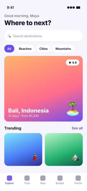 A raw app screenshot before Appshots